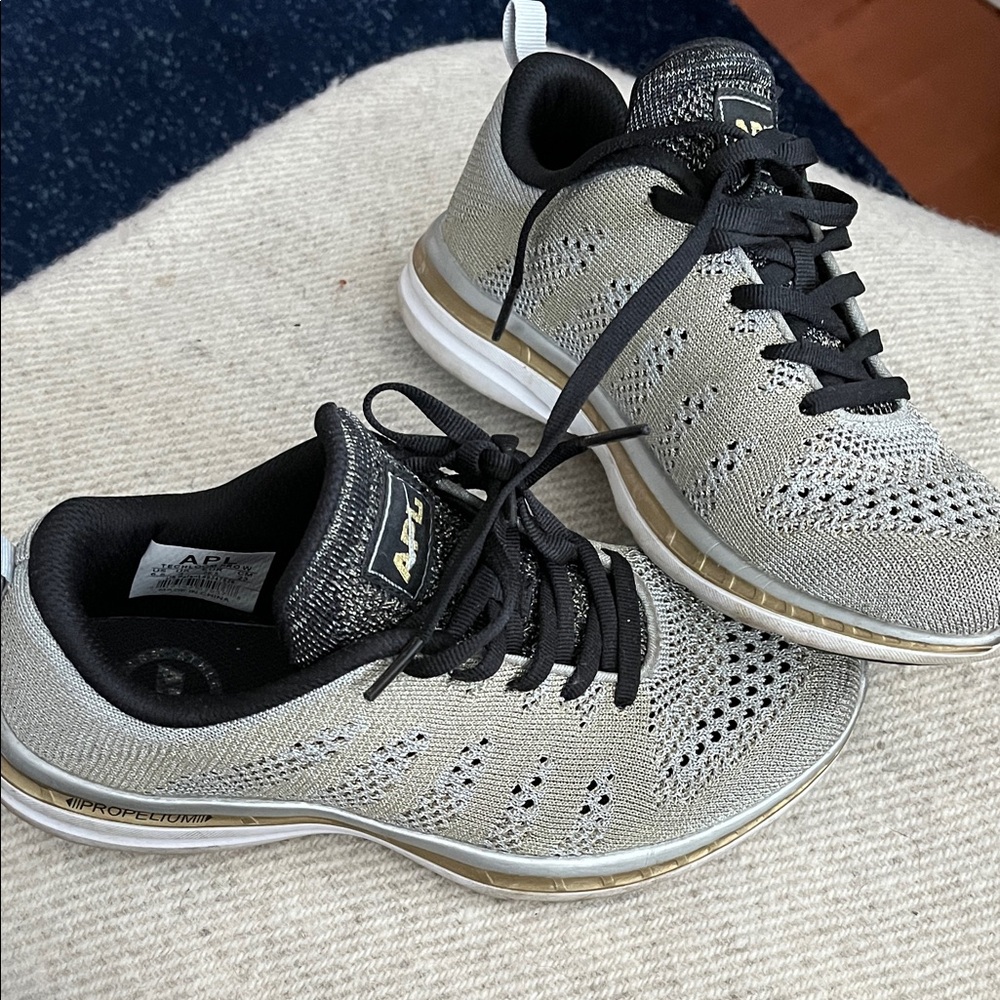 ADL Silver & Gold Sneakers – Size 6.5 – EUC